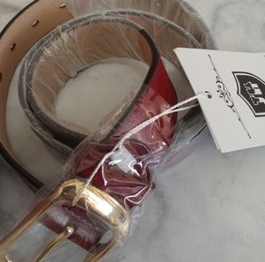 Ladies brown leather belt